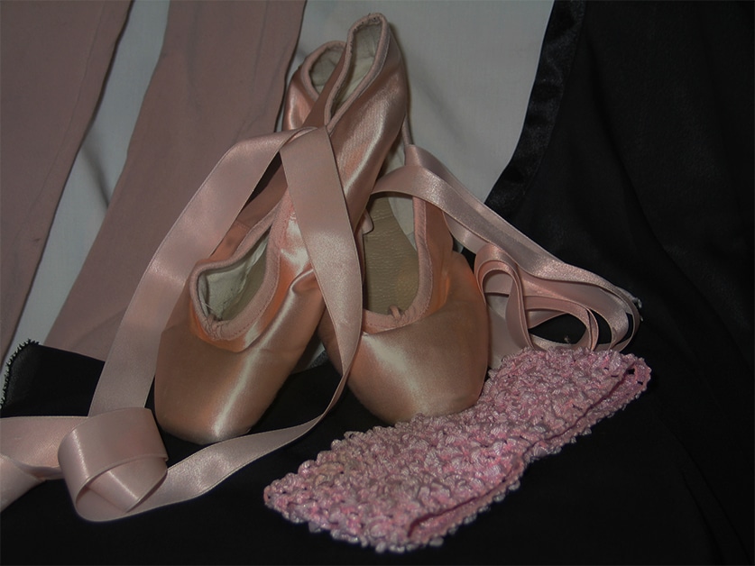 小編第一對參加比賽的芭蕾舞鞋